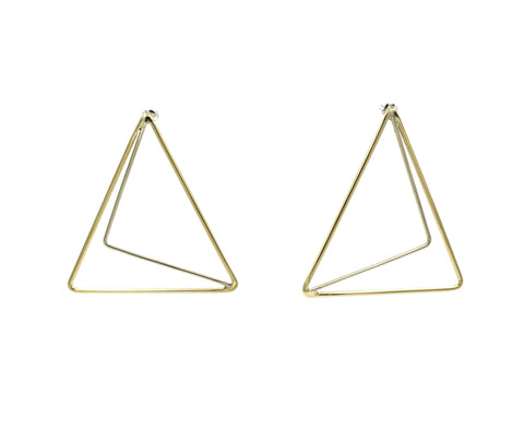 Nude Triangle Earrings