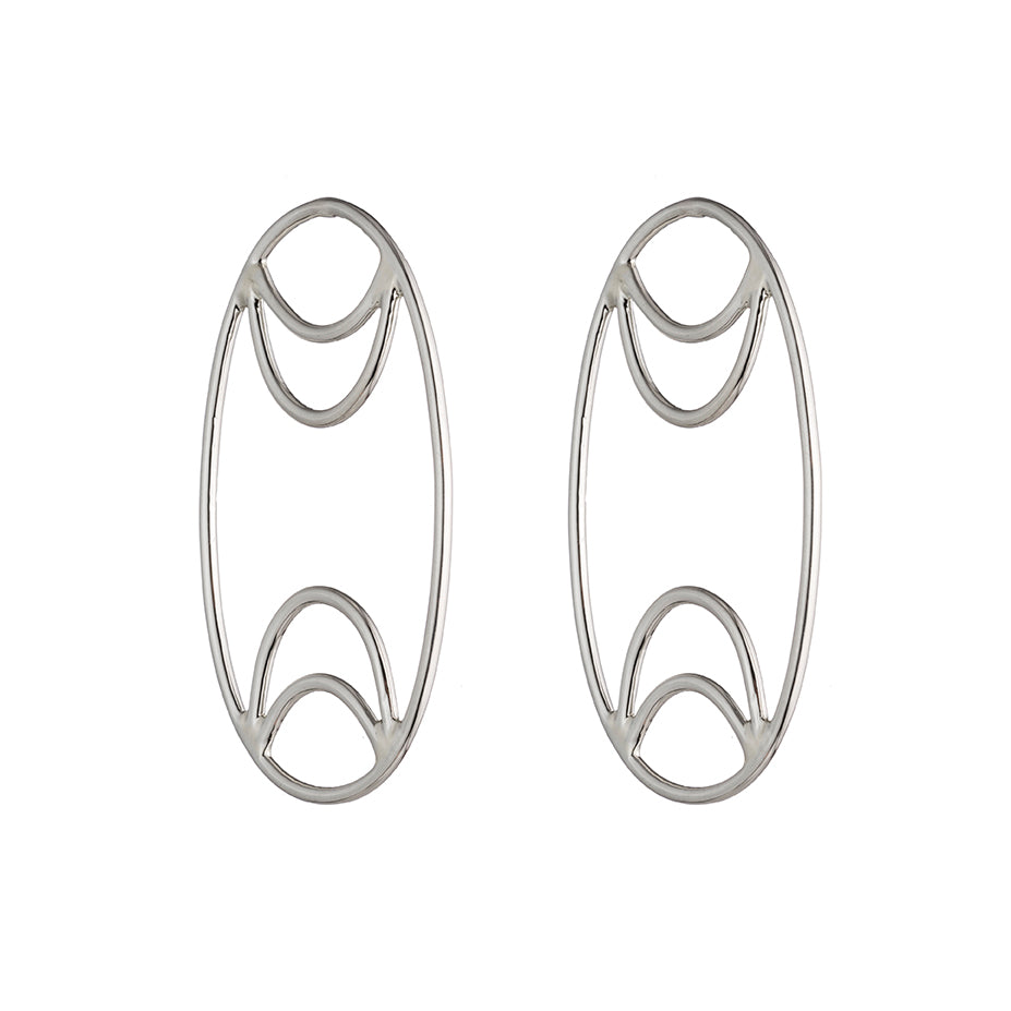 Oval Board Earrings
